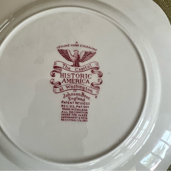 Johnson Brothers plate The Capitol at Washington Historic plate made in … - Picture 3 of 7